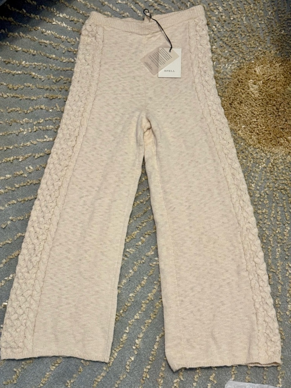πΎ Spell & The Gypsy Collective Highland Knit Pants β Cream β Size S β NWT πΎ - Picture 4 of 16